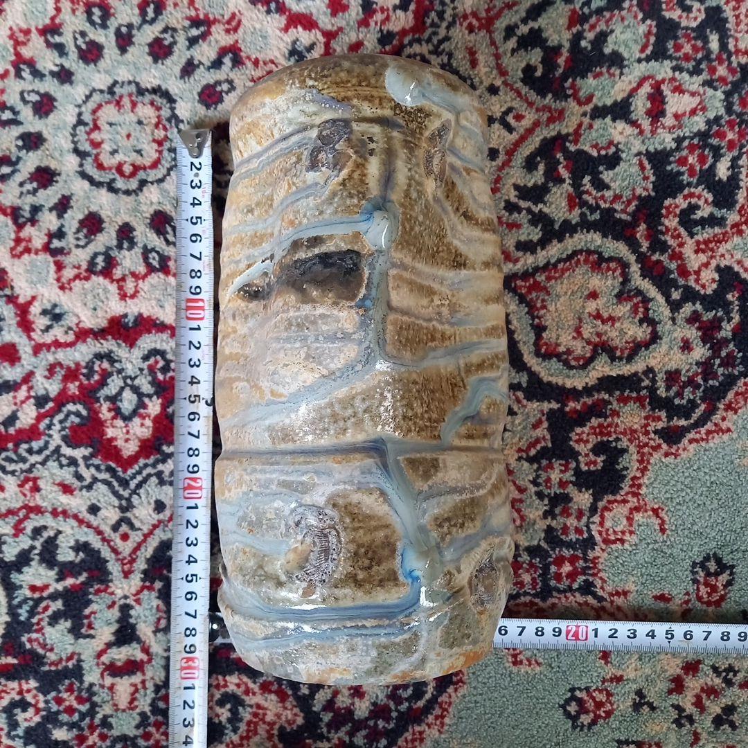 烏城焼き自然秞　値下げします　箱無し　花瓶　作者　今井理桂