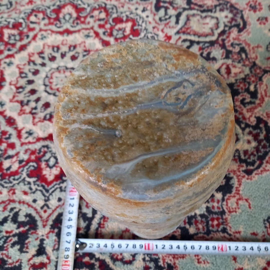 烏城焼き自然秞　値下げします　箱無し　花瓶　作者　今井理桂