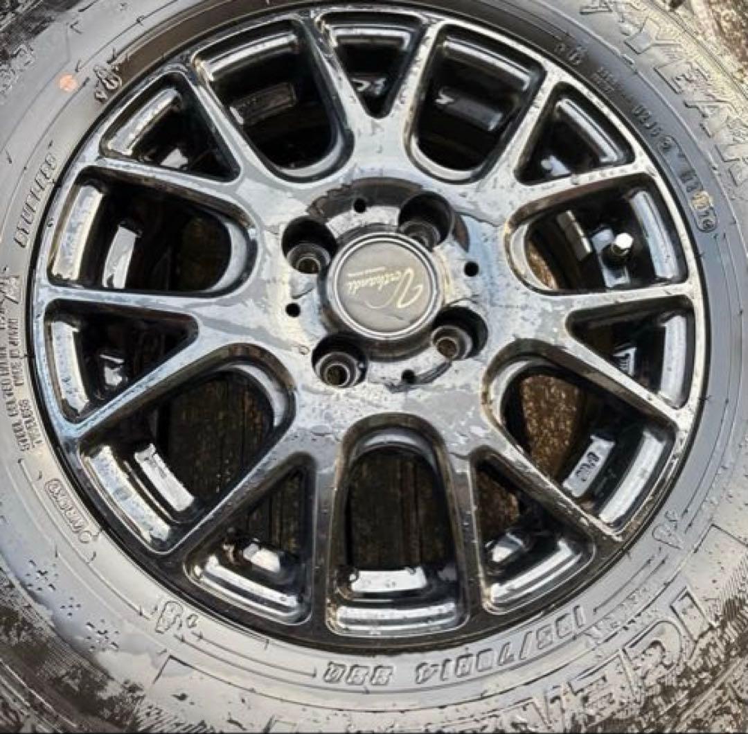 ガラガラ 1ヴェルサンディ アルミホイール14インチ ブラック 2本セット