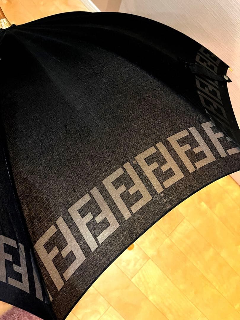 フェンディ　FENDI　日傘　ブラック　ズッカ柄