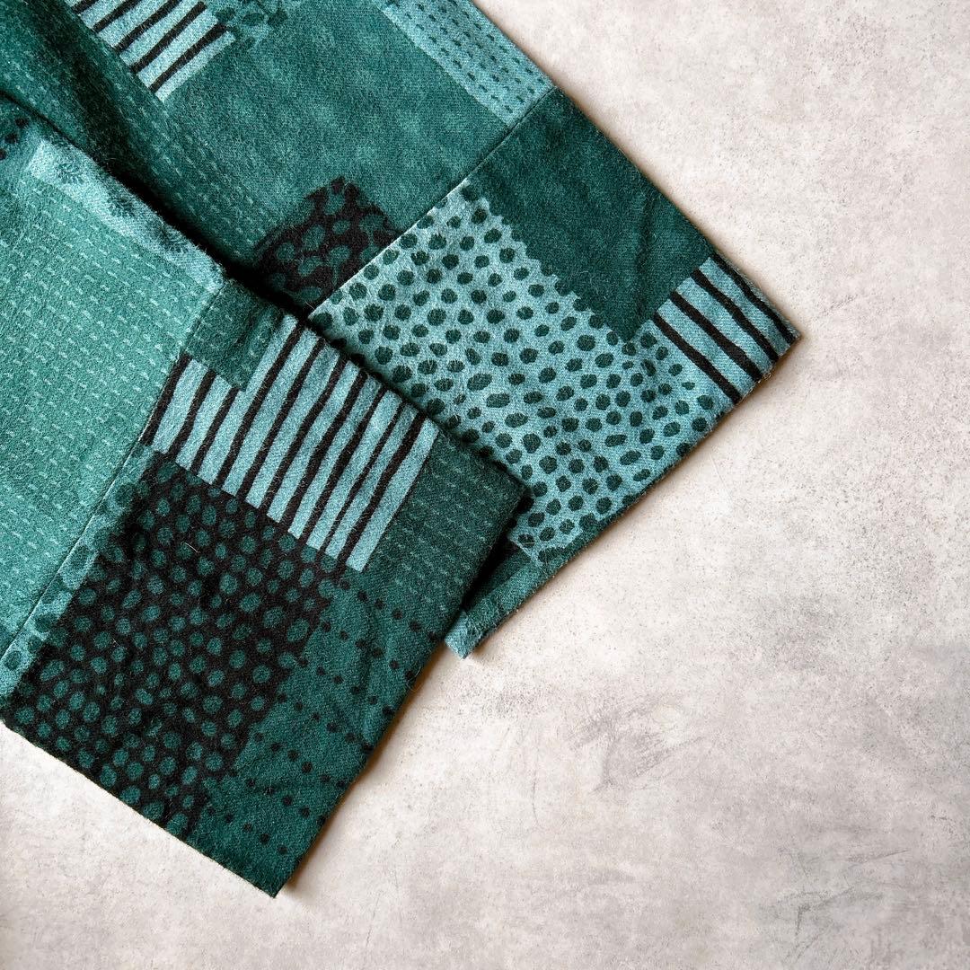 ビアズリー　パッチワーク柄　カシュクール　ワンピース コットン　羽織り ガウン