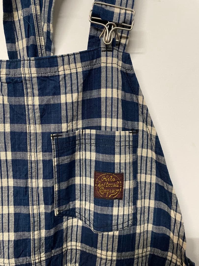 新品sunsurf Union Supplyパラカチェックオーバーオールパンツ