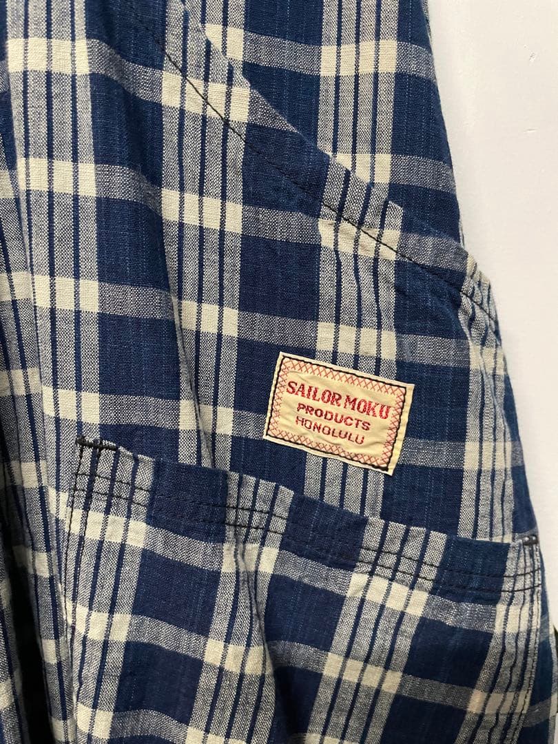 新品sunsurf Union Supplyパラカチェックオーバーオールパンツ