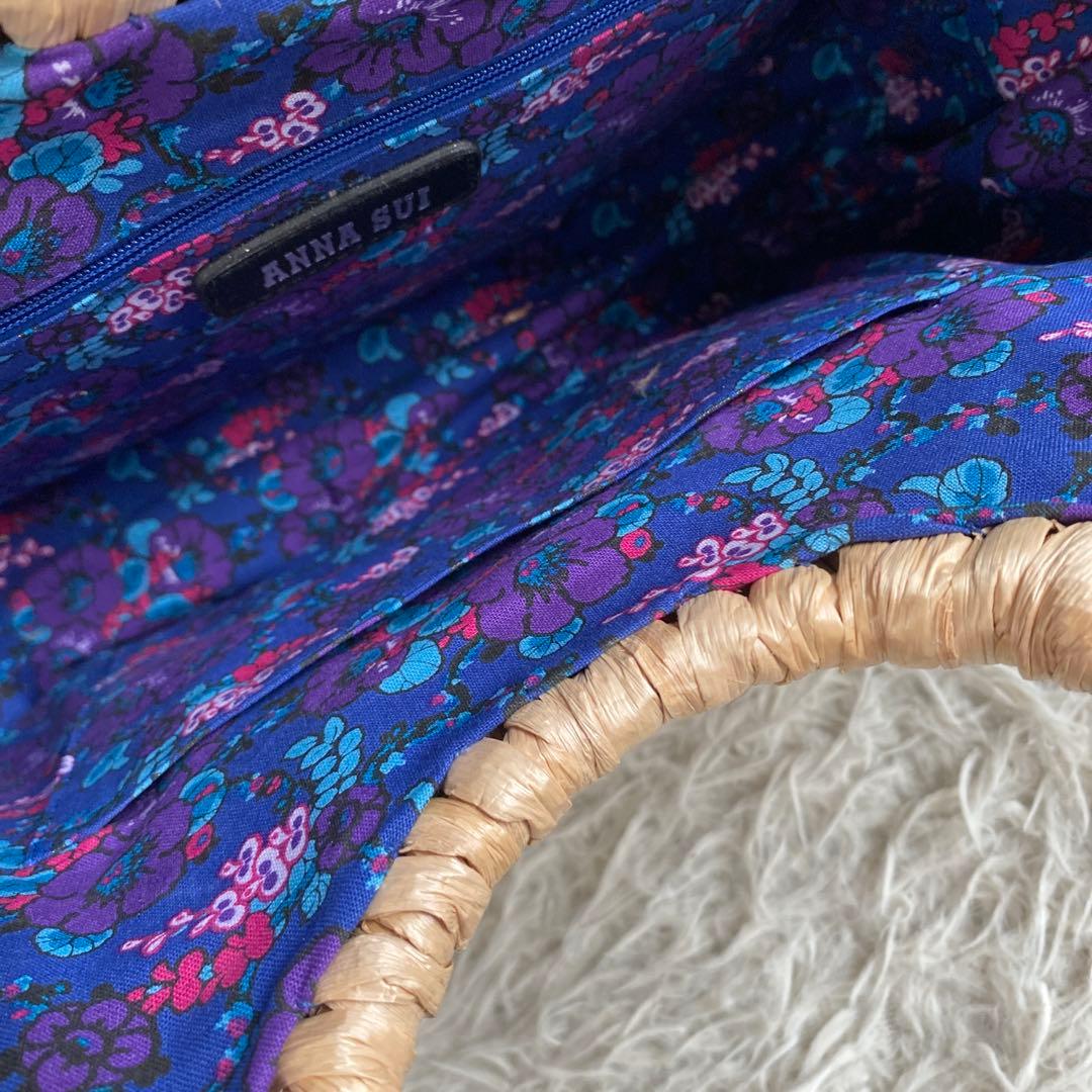anpcANNA SUI 蝶刺繍 かごバッグ