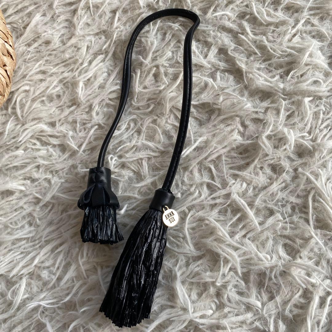 anpcANNA SUI 蝶刺繍 かごバッグ