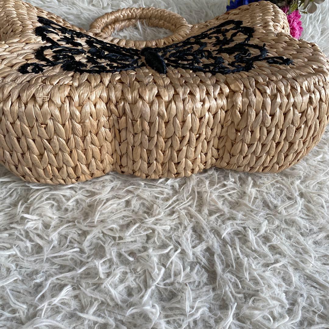 anpcANNA SUI 蝶刺繍 かごバッグ