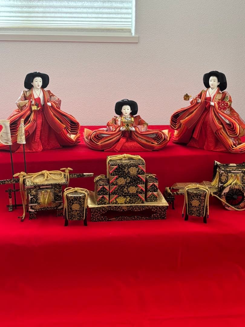 三人官女とお道具類　雛人形ひな祭り用