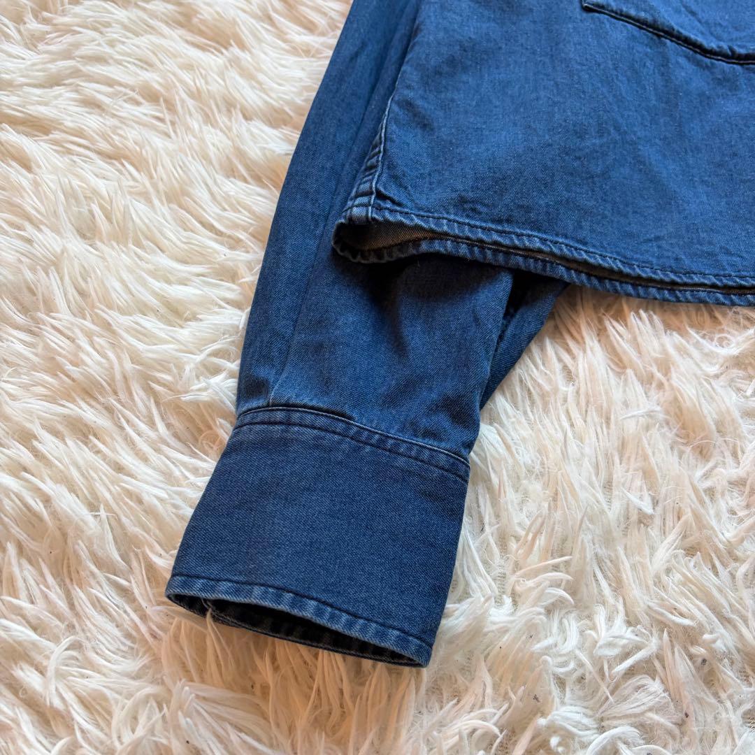 未使用級 美品 24AW IENA デニム ショートシャツ クロップド丈