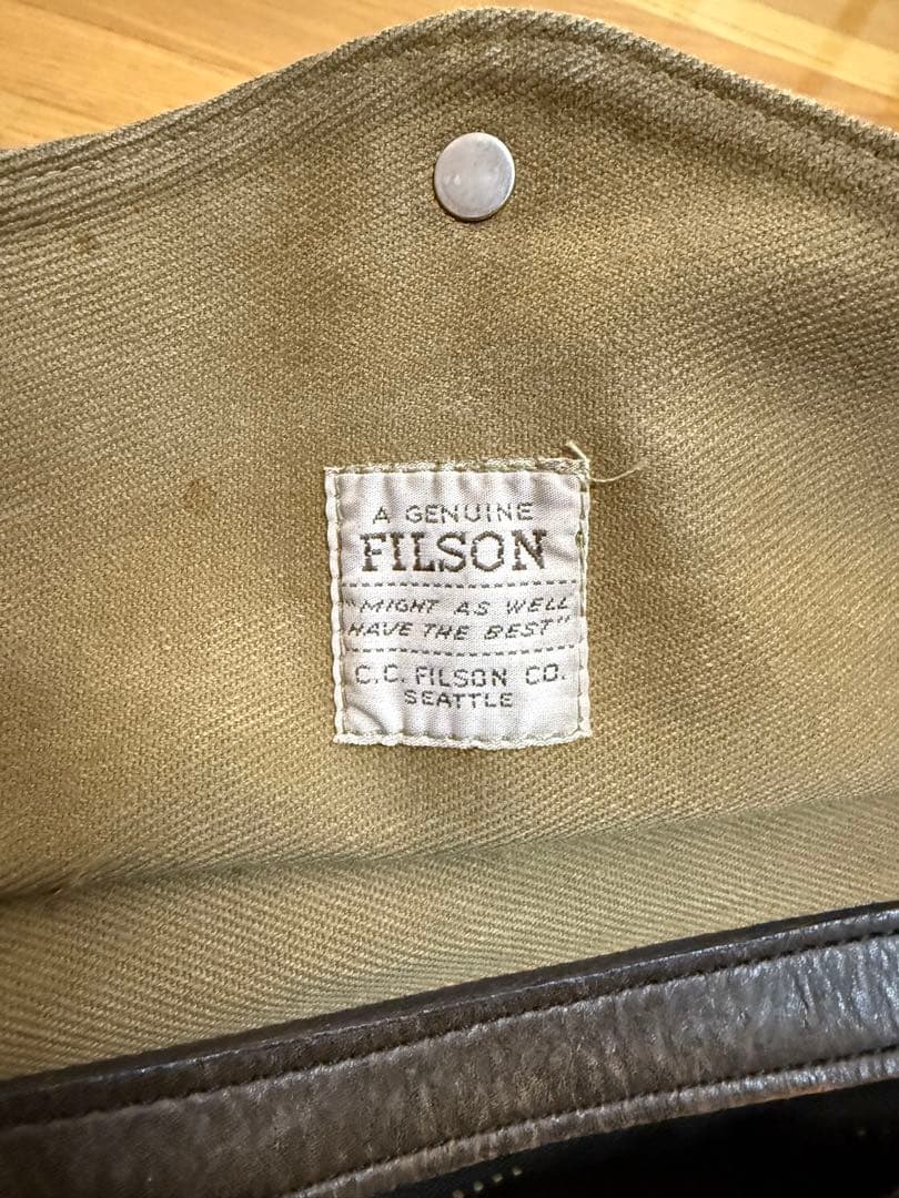 フィルソンブラウンキャンバスボストンバッグ