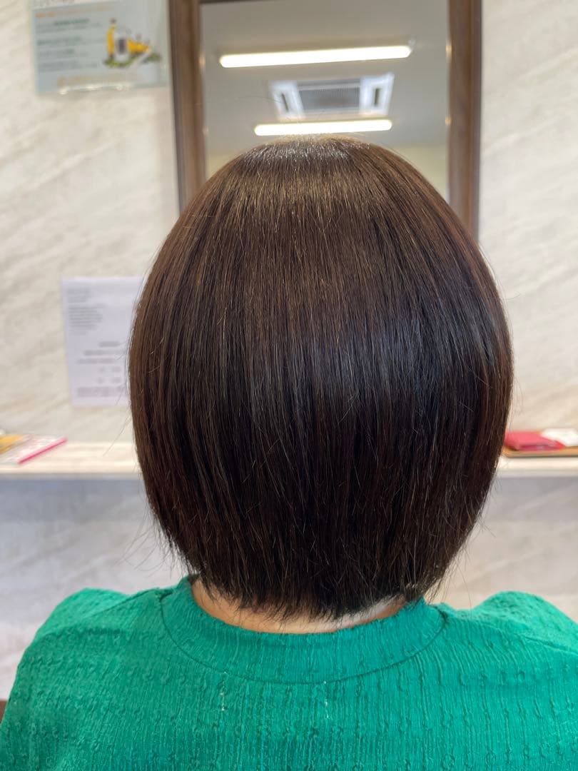 前髪カット人毛100%レミー毛ウィッグ