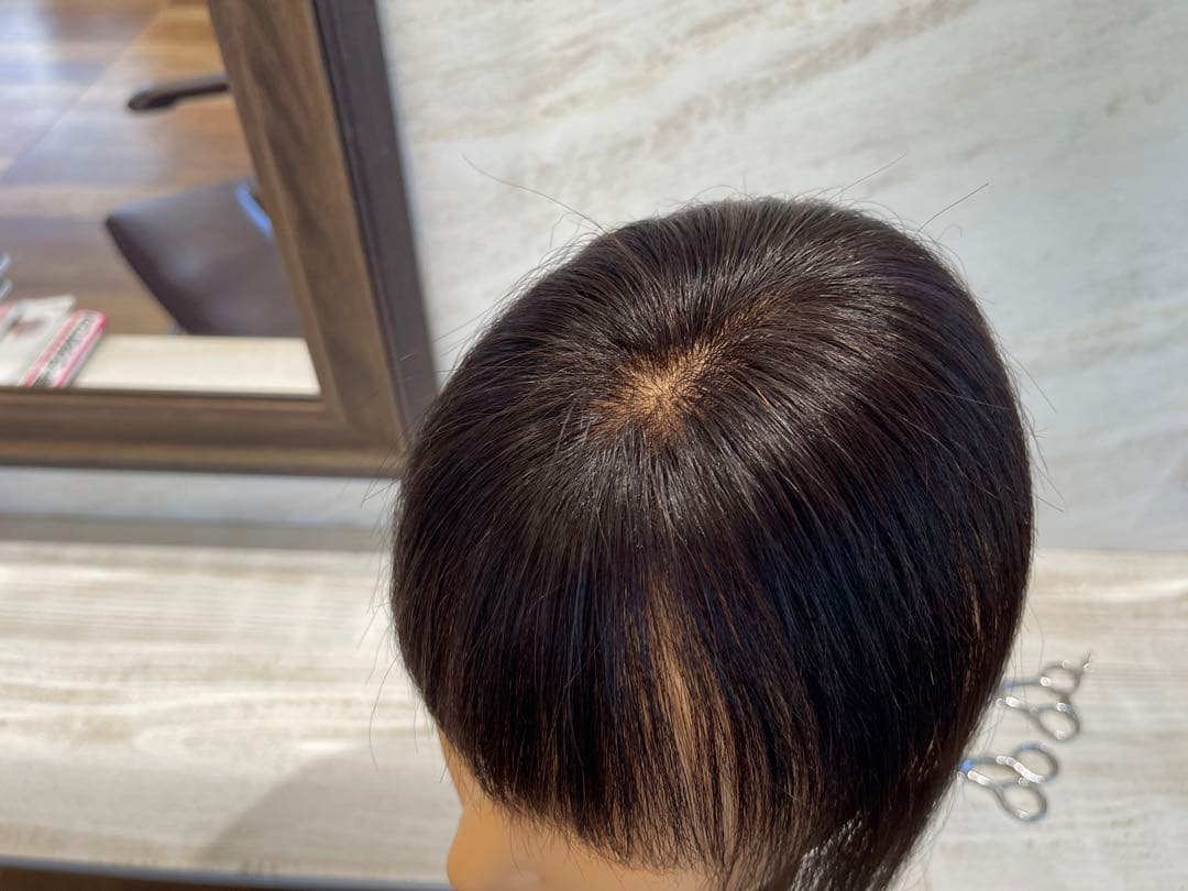 前髪カット人毛100%レミー毛ウィッグ