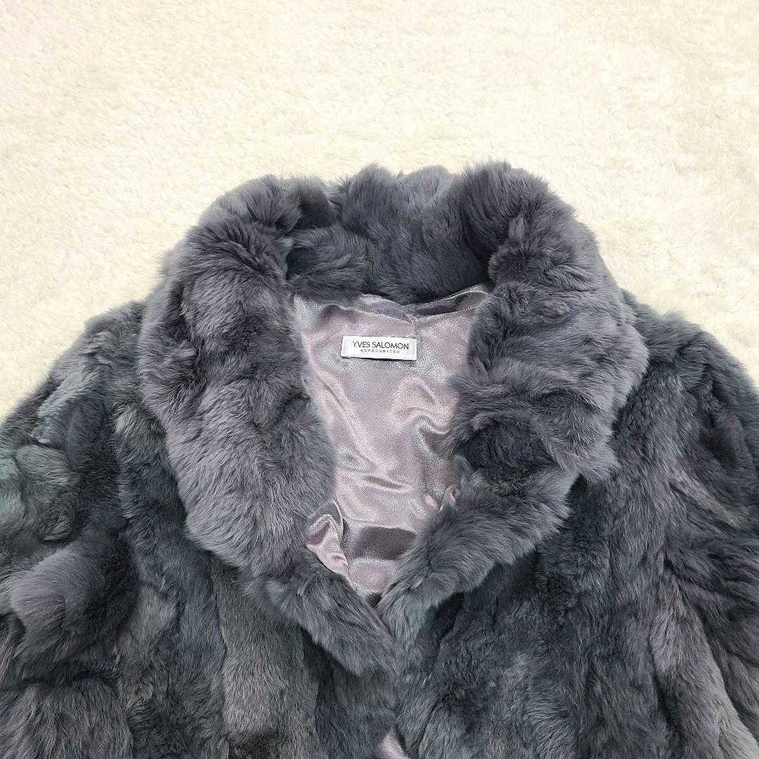 【高級】　イヴサロモン　リアルファー　レッキス　ラビット　ボレロ　ジャケット