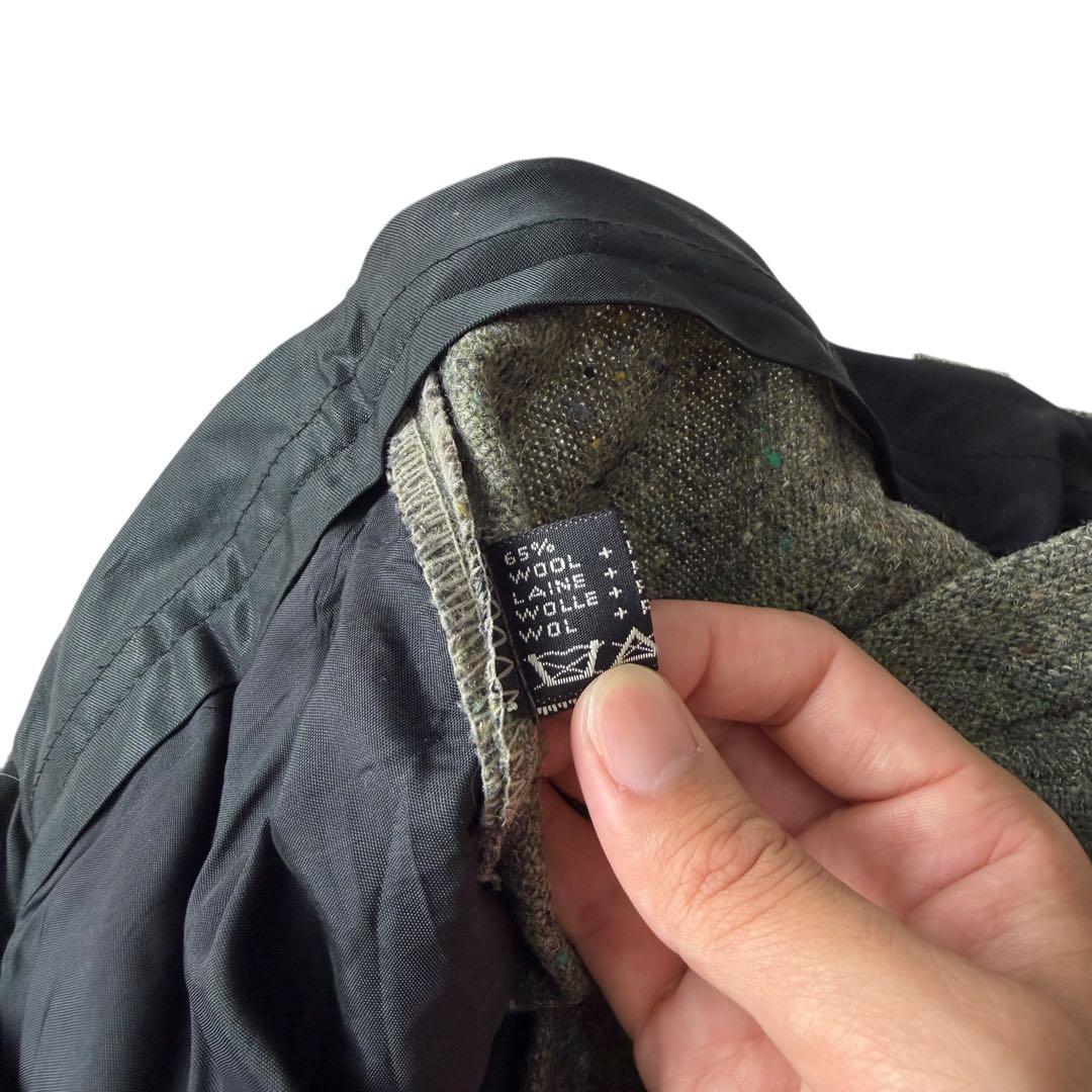 極上 ネップ カスリ 絣 ウール スラックス 70s