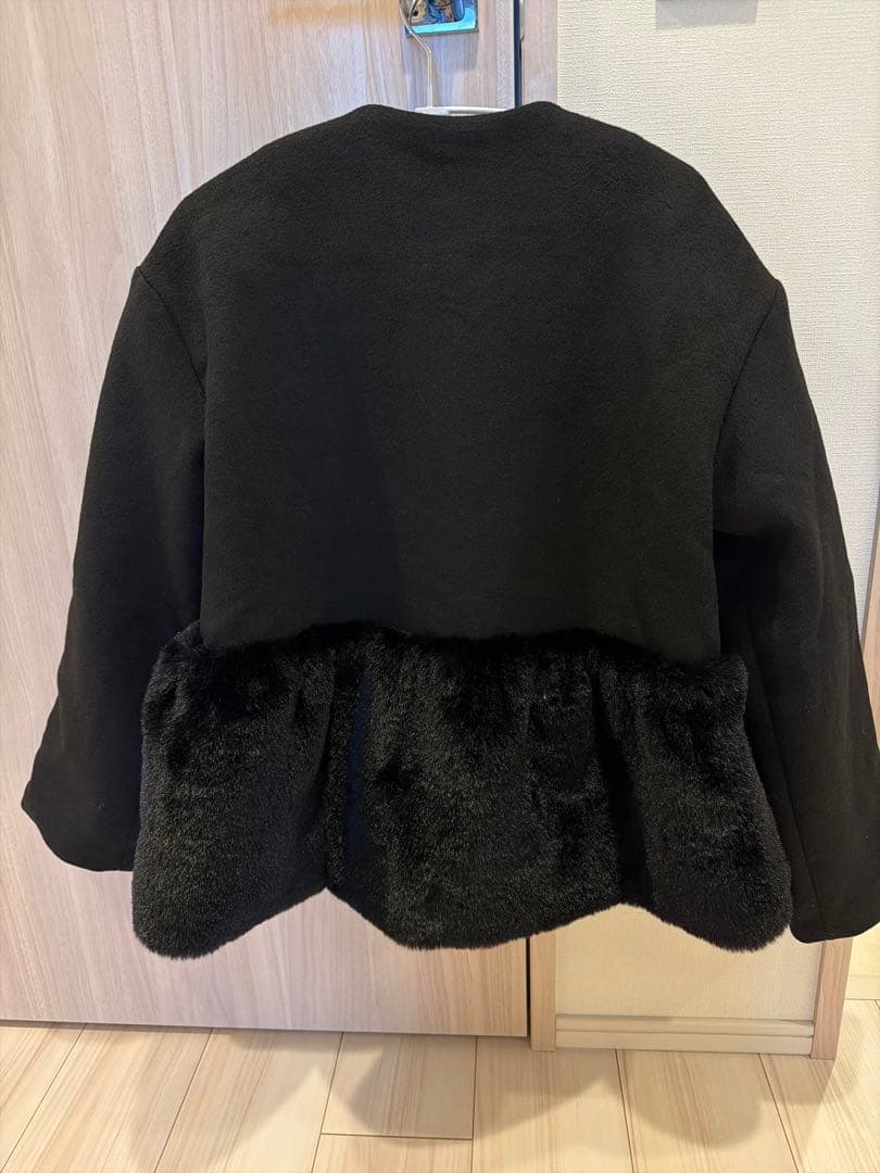 ジャケット・アウター birthday bash PEPLUM FUR DOCKING COAT