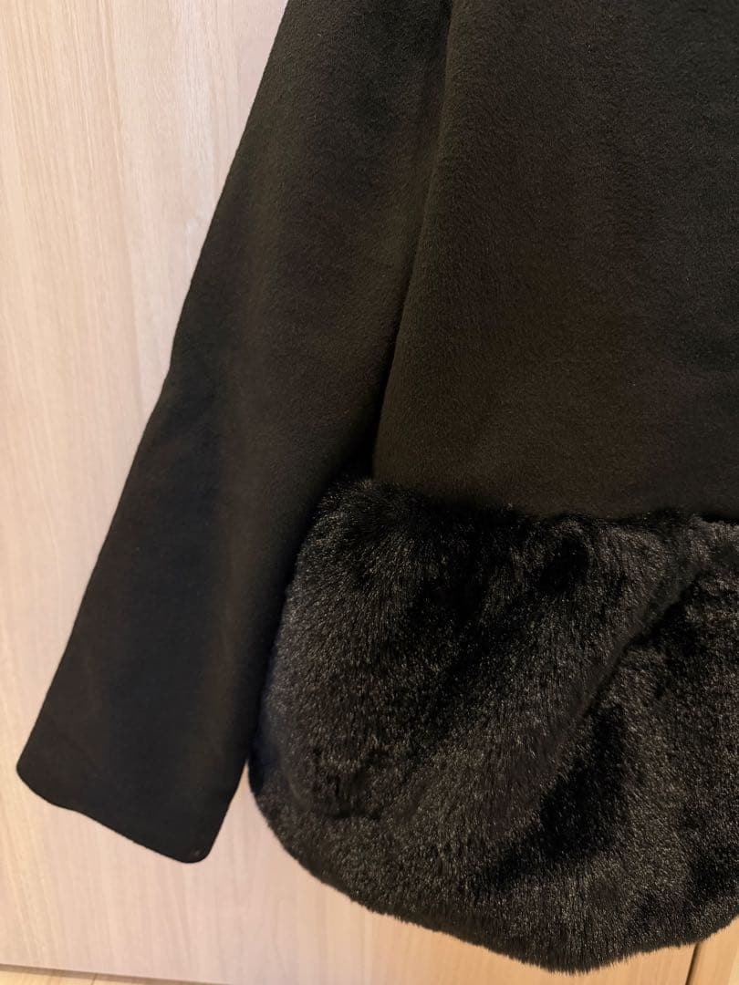 ジャケット・アウター birthday bash PEPLUM FUR DOCKING COAT