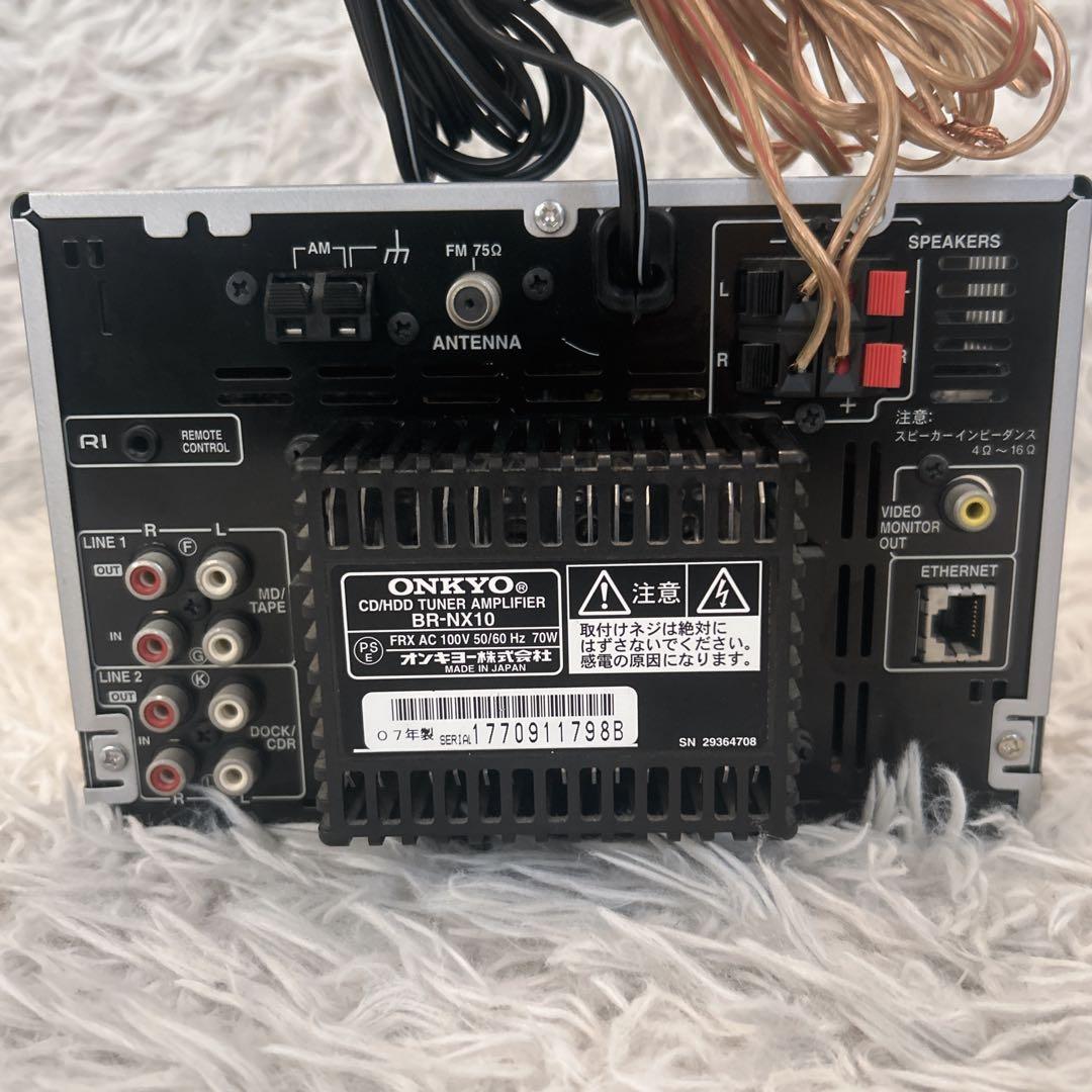 ONKYO BR-NX10 CD HDD ミニコンポ リモコン付　HDD80GB