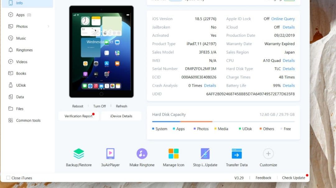 Apple iPad (第7世代) 32GB バッテリー容量99%