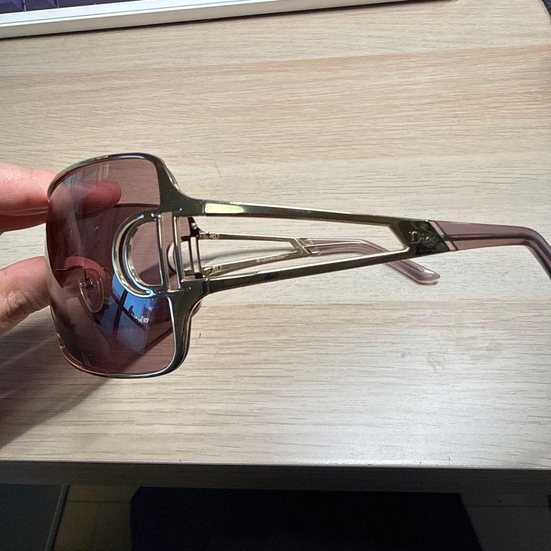 Dior ブラウンレンズ ゴールドフレーム サングラス