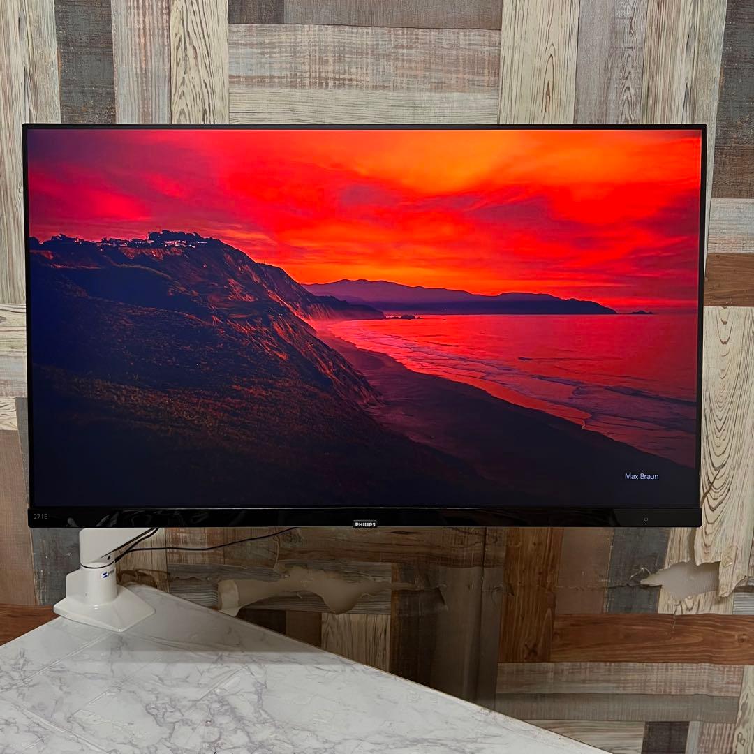 リクエスト価格全国送料込PHILIPS27型ブルーカットモニターアームスタンド付