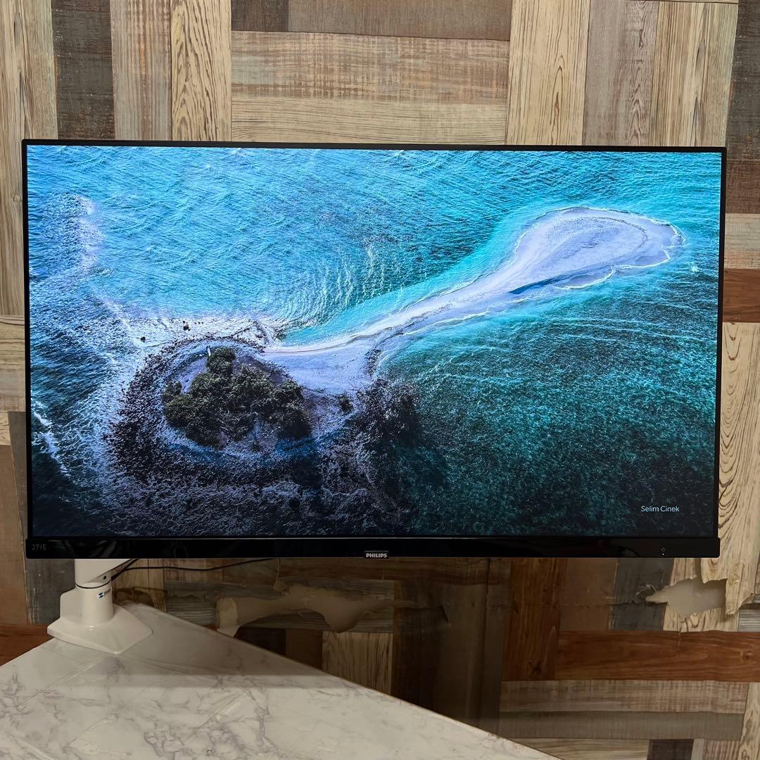 リクエスト価格全国送料込PHILIPS27型ブルーカットモニターアームスタンド付