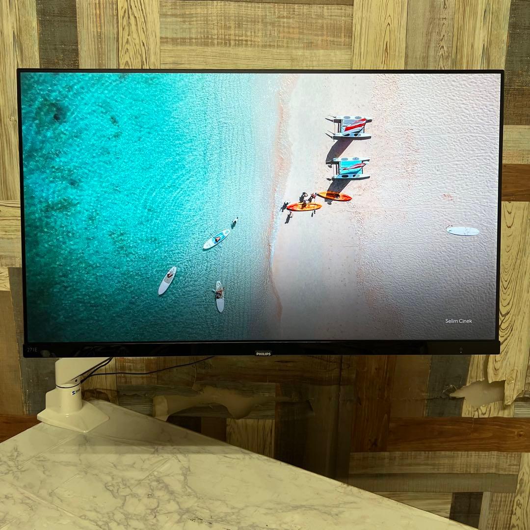 リクエスト価格全国送料込PHILIPS27型ブルーカットモニターアームスタンド付