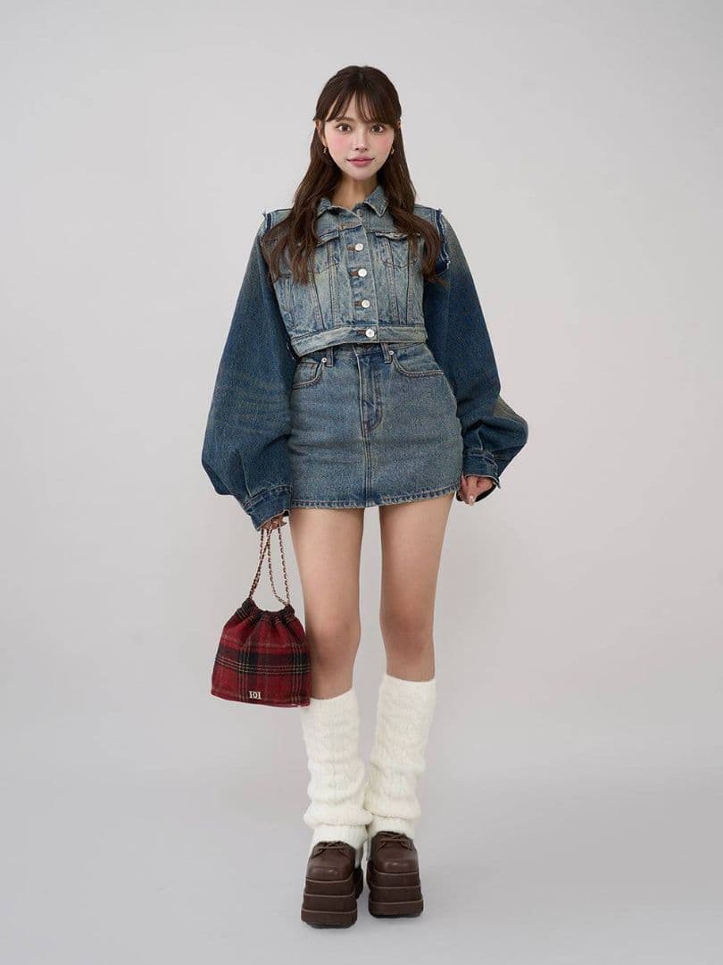 ダーリッチ ルーズリブニットレッグウォーマー 新品タグ付き F