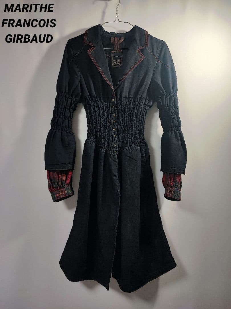 レア 90s 00s マリテフランソワジルボー ワンピース インディゴ チェック