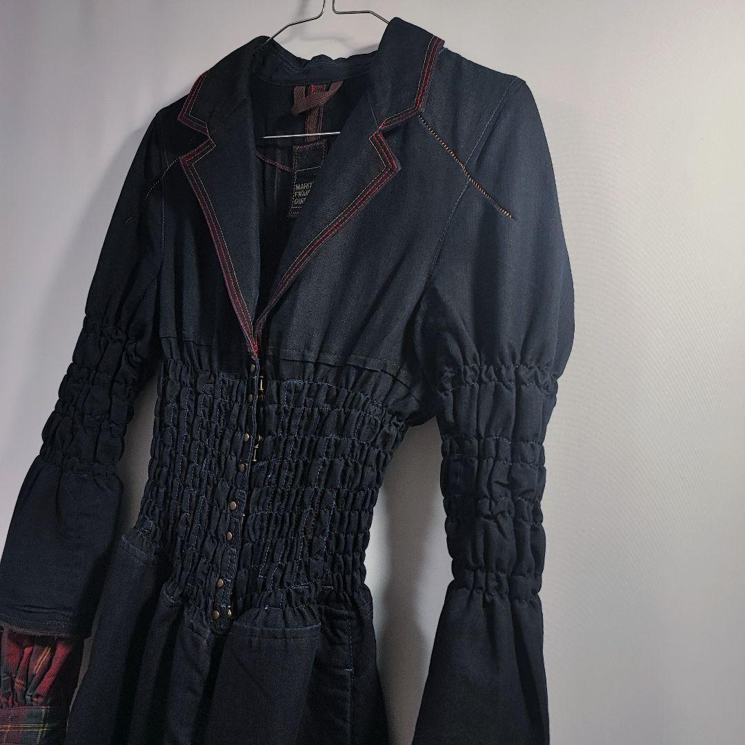 レア 90s 00s マリテフランソワジルボー ワンピース インディゴ チェック