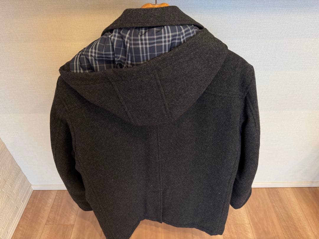 【新品・未使用】CHAPS ダッフルコート ウール混紡　ダークグレー フード付き