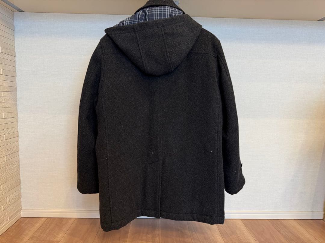 【新品・未使用】CHAPS ダッフルコート ウール混紡　ダークグレー フード付き