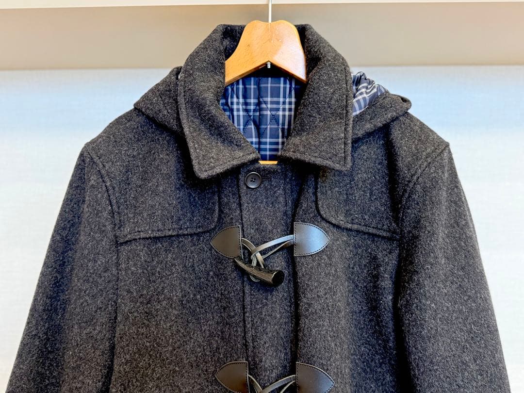 【新品・未使用】CHAPS ダッフルコート ウール混紡　ダークグレー フード付き