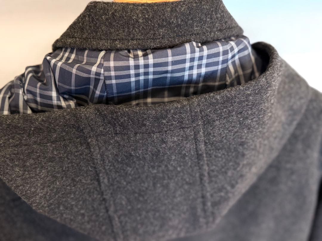 【新品・未使用】CHAPS ダッフルコート ウール混紡　ダークグレー フード付き