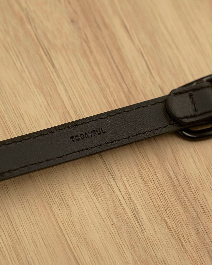小物 TODAYFUL Narrow Leather Belt