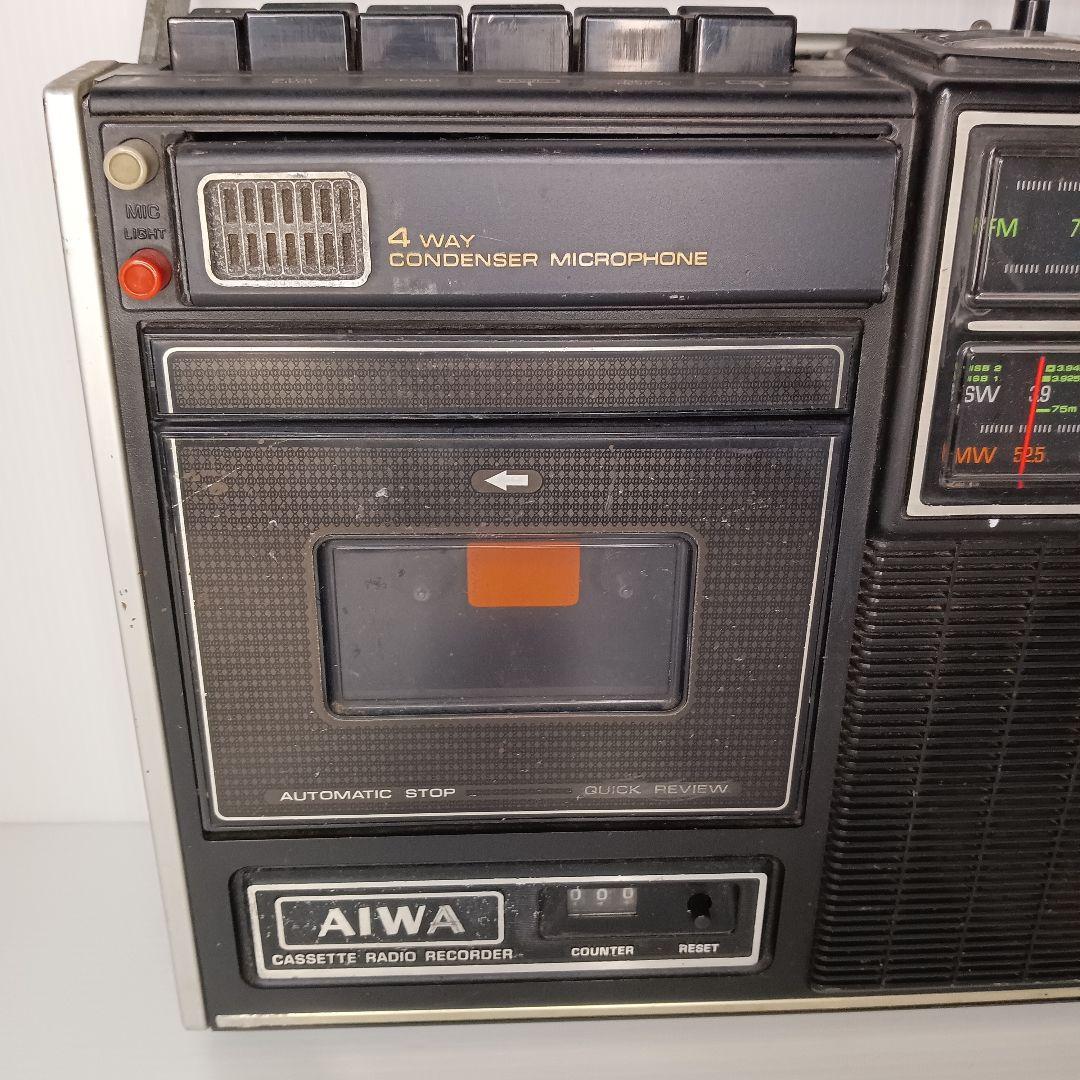 aiwa ラジオカセットレコーダー TPR-301昭和レトロ　コード　マイク付き