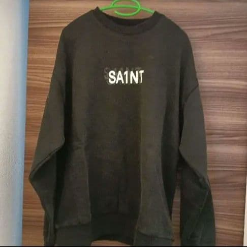 SA1NT ブラック スウェット トレーナー