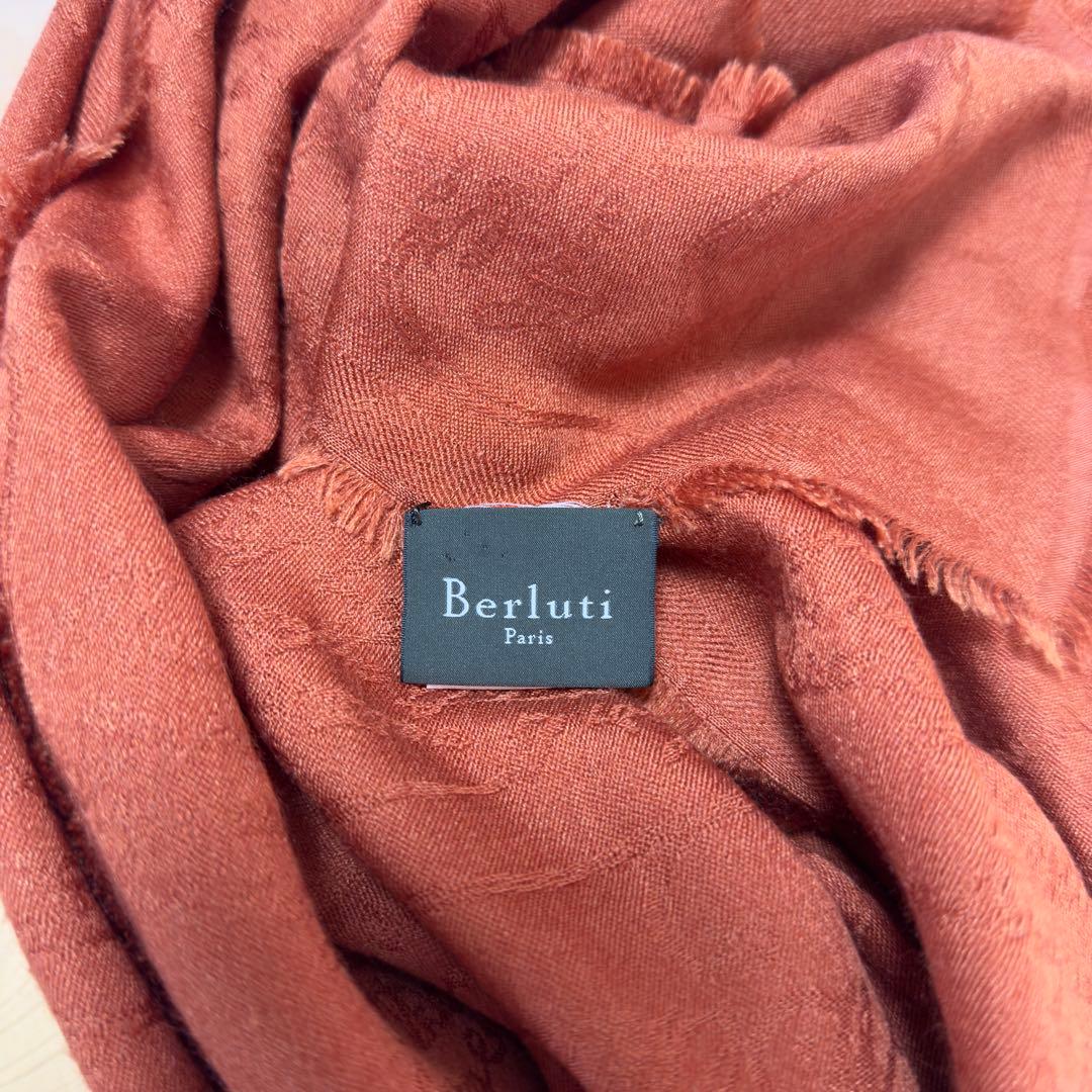 新品同様 定価14.4万円 ベルルッティ スクリットカシミヤストール マフラー