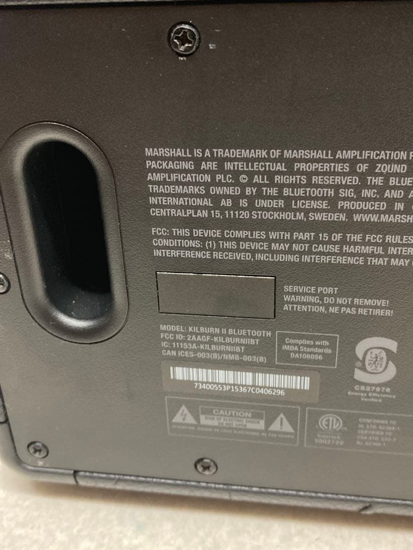 D）Marshall マーシャル Bluetoothスピーカー キルバーン II