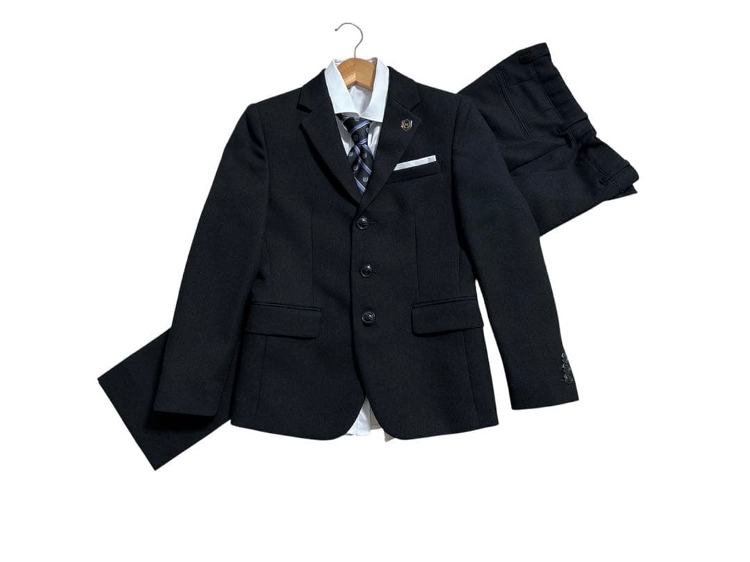 waitz by BEAMS DESIGN 黒スーツ　シャツ ネクタイ付き