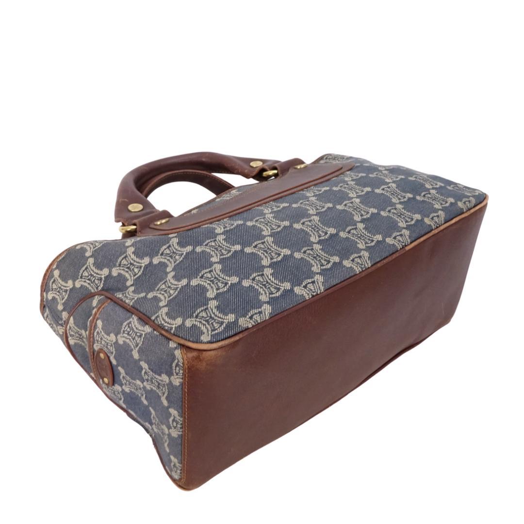 本物 ■セリーヌ■ブギーバッグ マカダム デニム ハンドバッグ トートバッグ