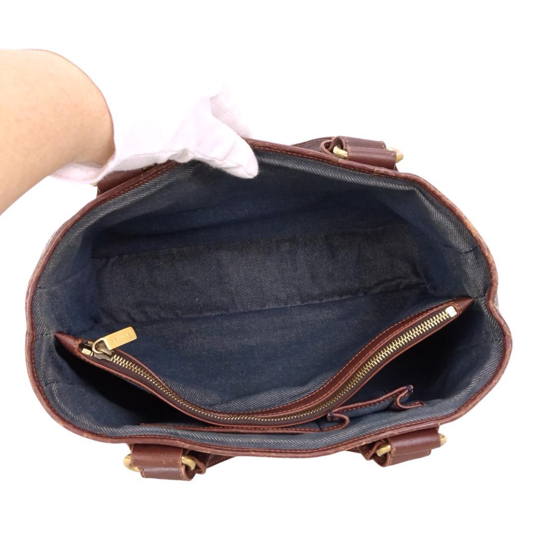 本物 ■セリーヌ■ブギーバッグ マカダム デニム ハンドバッグ トートバッグ