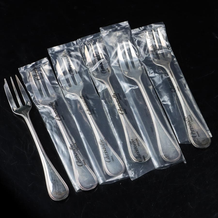 Y2798-5 クリストフル パール ケーキフォーク 6本セット