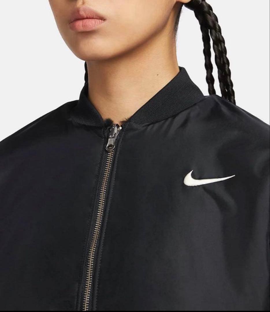 NIKE ウィメンズ リバーシブル フェイクファー ボンバージャケット Lサイズ