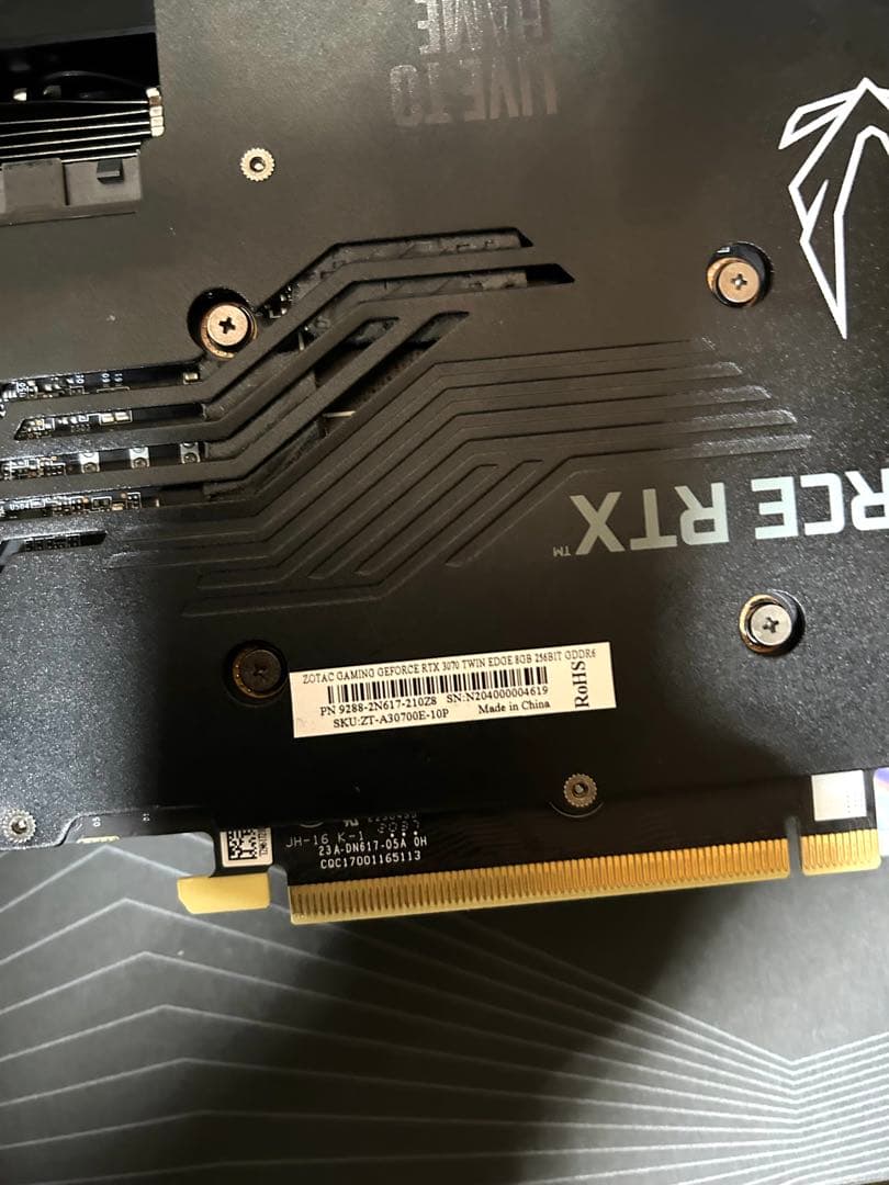 【ジャンク】ZOTAC GAMING RTX 3070 TWIN EDGE