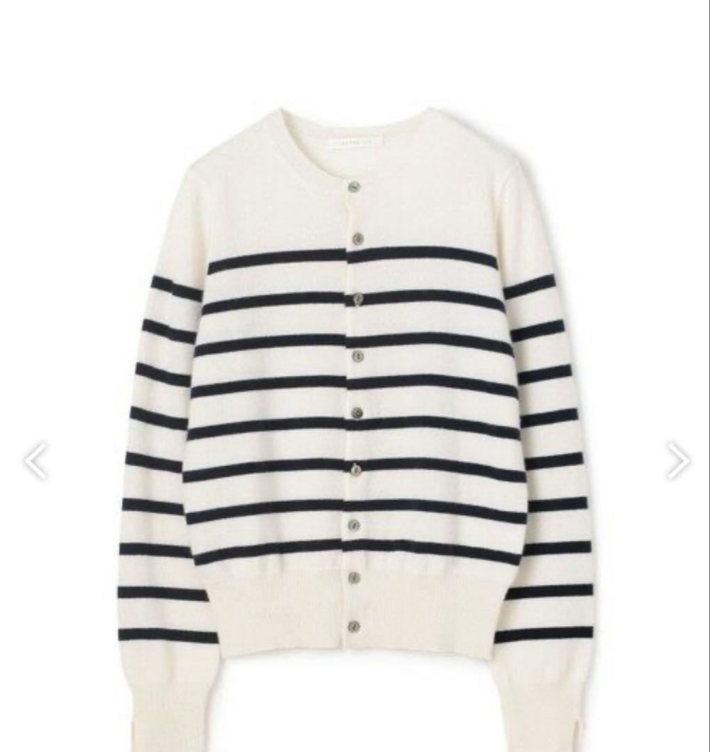 GALERIE VIE スコットランドカシミヤ クルーネックカーディガン