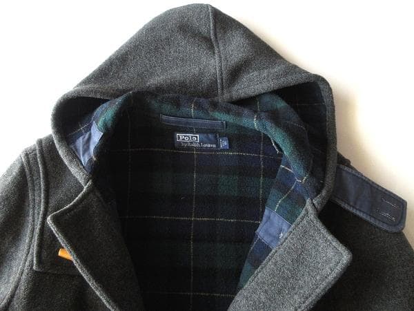 希少 USA製 ビンテージ ラルフローレン ウールメルトン ダッフルコート XS