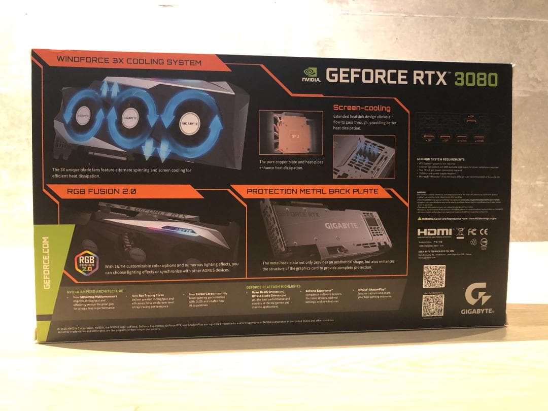 グラフィックボード・グラボ・ビデオカード GV-N3080GAMING OC-12GD