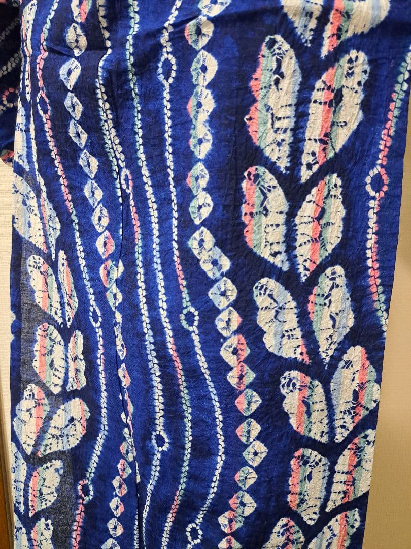 3*m様 絞り浴衣 有松絞り【美品】 藤の花 160/64 手縫い