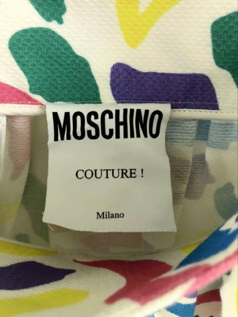 【MOSCHINO COUTURE！】 マルチカラー レトロ プリント スカート