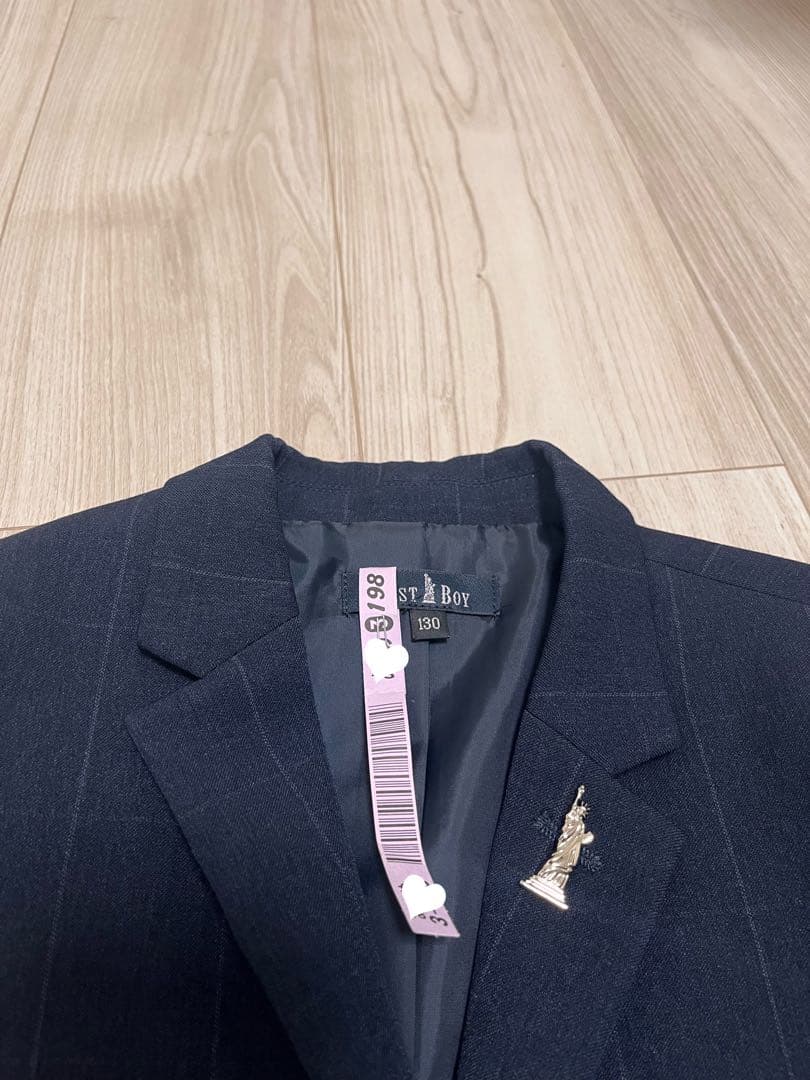 【美品】EAST BOY フォーマルスーツ ネイビー 130 卒園式 入学式