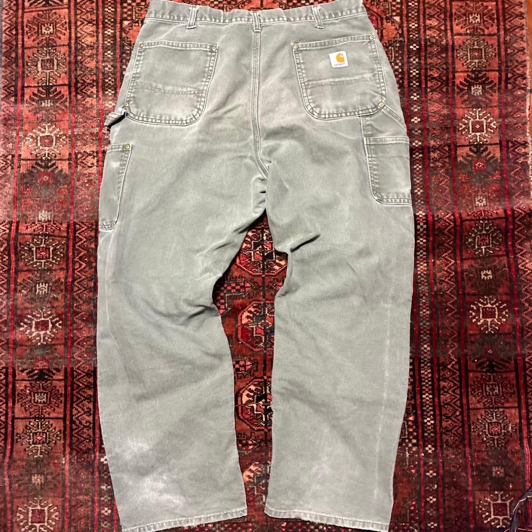 鬼フェード 90S USA製 carhartt ダブルニー モスグリーン